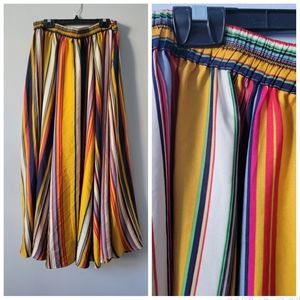 Mlle Gabrielle Multi Coloured Stripe Maxi Skirt Size L